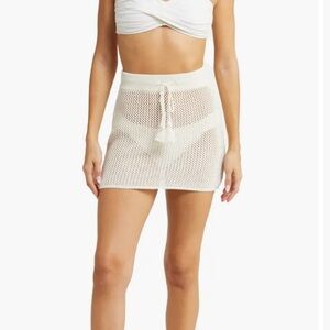 L*SPACE Coast Is Clear Sheer Cover-Up Miniskirt Size XS